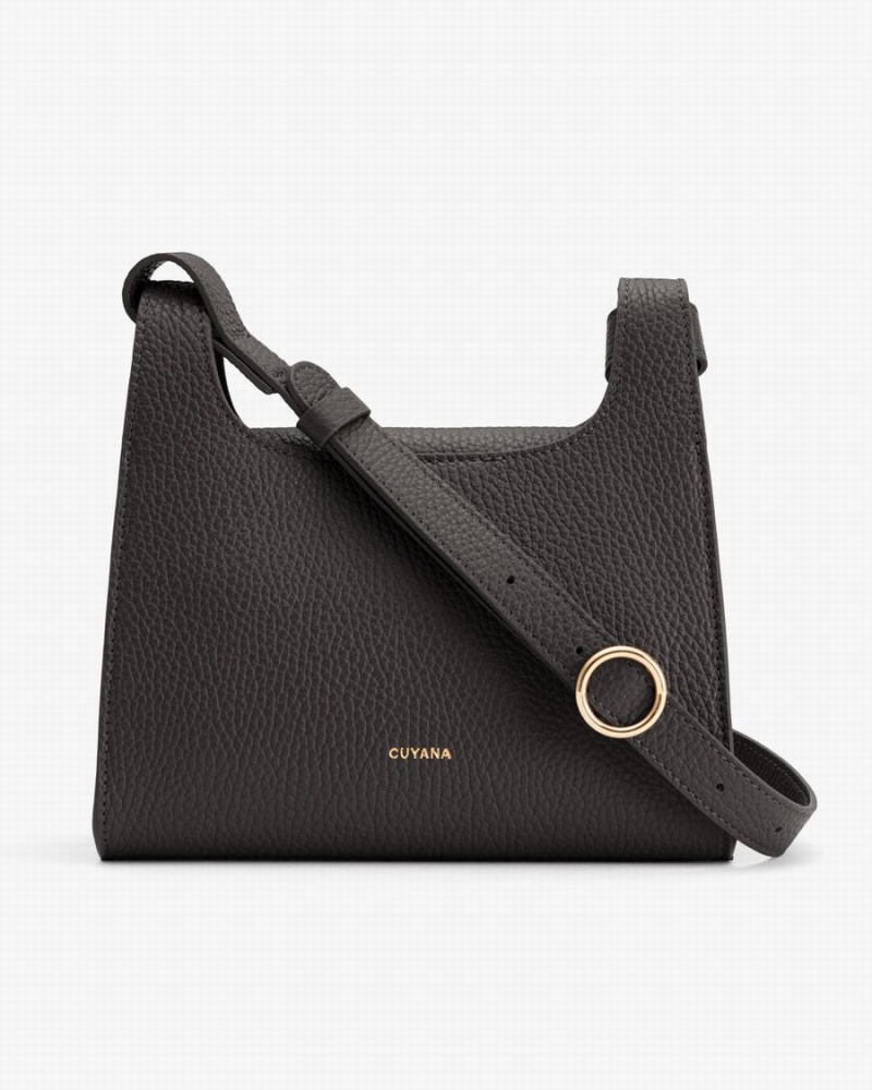 Női Cuyana Mini Double Loop Válltáskák Fekete | DVJ2493MN
