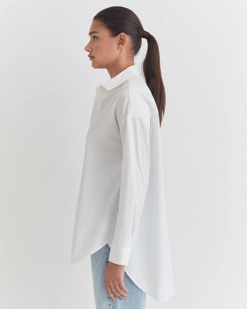 Női Cuyana Poplin Oversized Ingek Fehér | MFO7735TB