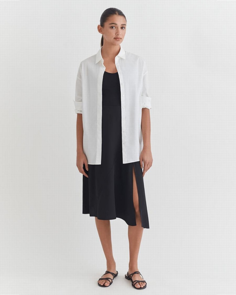 Női Cuyana Poplin Oversized Ingek Fehér | MFO7735TB